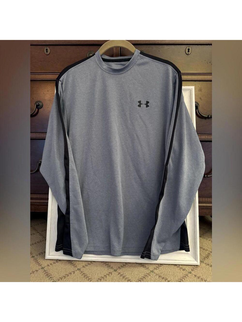 Under Armour Gray longsleeved performance shirt with black detail NWOT S